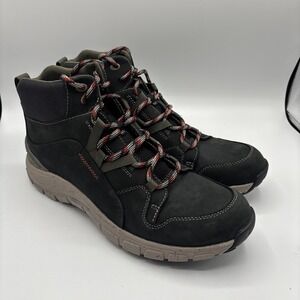 Clarks Wave Summit AP 26168579 Womens Black Leather Casual Dress Boots Sz 9.5 W